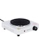 Krypton Single Solid Hot Plate, 1000W, White