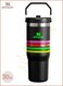 IceFlow 30oz Stainless Steel Tumbler &acirc;&euro;&ldquo; Leak-Resistant Vacuum Insulated Water Bottle with Reusable Straw, Black Neon Mesh Design, Keeps Drinks Cold for 12 Hours or Iced for 48 Hours, Durable Travel Cup for Office, Home, Gym &amp; Outdoor Use