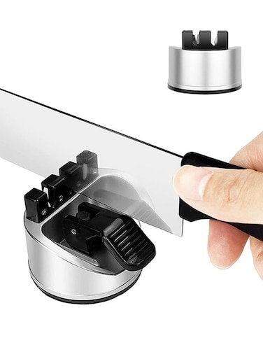 Life Mini Knife Sharpener with Suction Cup Feet, for Variety of Knife 3-Stage Knife Sharpening Tool Helps Repair and Restore Blades