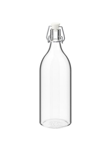 with Stopper, Clear Glass, 1 L
