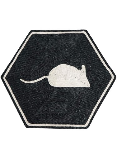 AIME SCRATCHING MAT MOUSE HEXAGONAL BLACK 39.5CM