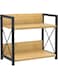 Shelf Organizer, 2 Tier Kitchen Spice Rack Organizer for Countertop, Wood Coffee Counter Shelf Organizer for Home (Bamboo), Bamboo &amp; Black, 11.8''&Atilde;&mdash;6.2''&Atilde;&mdash;10.4''