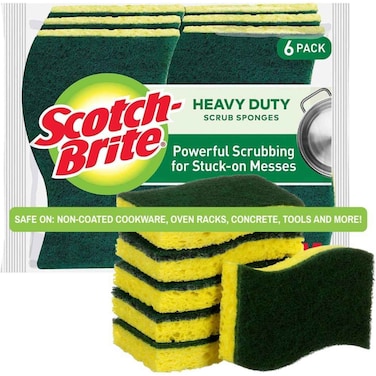 Scotch-Brite Heavy Duty Scrub Sponges 6 PCS