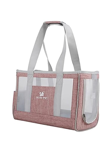 Allmart Pet Travel Carriers for Cats and Dogs Rabbits Hamster, Soft Sided Portable Cats Bags, Small Dog Carrier (pink)