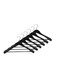 East 6 Piece Wood Coat Hangers Jacket Outerwear and Shirt,with Extra-Wide Shoulder, 360 Degree Swivel Hooks &amp; Anti-Slip Bar with Screw in Black, 23 x 45 cm