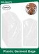 20 Pack Clear Plastic Garment Bags for Hanging Clothes, Long Waterproof Dry Cleaning Covers for Suits, Coats, Jackets, and Dresses