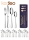 24Pcs Silverware Set, Food-Grade Stainless Steel Flatware Set for 6, Mirror Polished Tableware, Eating Utensils Set for Kitchen, Cutlery Set,Include Knife Fork Spoon Set,Dishwasher Safe