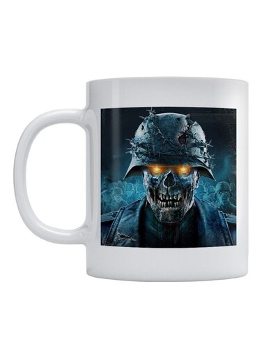 Zombie Army Game Printed Mug White/Black/Blue