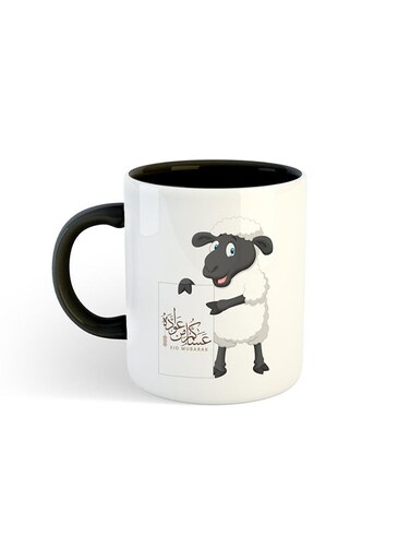 Al-Adha Sheep Printed Mug White/Black