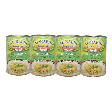 Al Rabih Hummos Tahineh, 400g Pack of 4