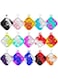 15 Pcs Mini Pop Its,Uniface Pop It Fidget Toys for Party Favors,Sensory Toys Fidget Packs Bubble Keychain Stress Reliever Toy for Kid Adults