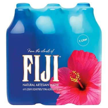 فيجي مياه طبيعية ارتوازية 1 لتر حزمة من 6