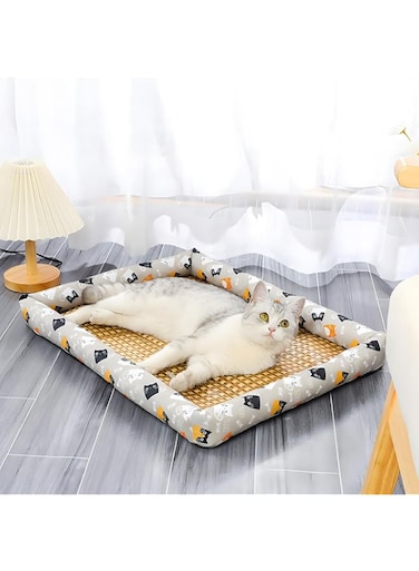 Aputue Pet Cooling Bed, 40x30cm Dog Cooling Mat with Breathable and Comfortable Oxford, Summer Pet Ice Pad Bed with Fast Moisture Wicking, Pet Cooling Mats for Small Cats Dogs