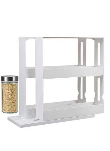 Spice Rack 2 Packs - Durable Pull Out Spice Racks for Kitchen Cabinet, Easy-to-Install Spice Cabinet Organizers, Slide Out Spice Racks