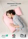 Maternity V-Shaped Extra Smooth Pillow 70x70cm Suitable for Neck and Back Support Sleeper Pillow Head Support Microfiber Pain Relief Pink