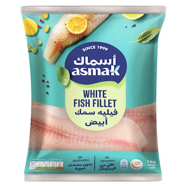 Asmak Frozen White Fish Fillet, 1kg