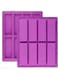 8 Cavity Large Rectangle Granola Bar Silicone Mold &acirc;&euro;&ldquo; 2 Pieces &acirc;&euro;&ldquo; Non-Stick Baking Mold for Energy Bars, Chocolate, Soap, Crayons &acirc;&euro;&ldquo; BPA-Free Flexible Tray