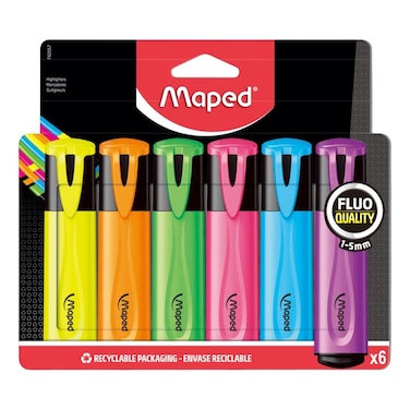 مابد فلو أقلام التحديد الكلاسيكية 6 قطع