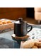 Black Terracotta Mug with Lid &acirc;&euro;&ldquo; Handmade Clay Coffee &amp; Tea Cup, Matte Black Earthenware Mug for Hot &amp; Cold Drinks, Reusable Rustic Drinkware - 8x8 cm - 300 ml