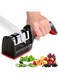 Knife Sharpener - Professional Kitchen Knife Sharpening and Polishing Tool, Manual, Easy-to-Use, for Straight Knives, Household and Chef&acirc;&euro;&trade;s Choice, Ergonomic Design, Sharpening Slots, Black.