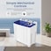 STAR TRACK SW-900B1-TK 9KG Semi-Automatic Washing Machine, Large Capacity Twin Tub Top Loader with 6.5KG Spinner, Rust-Proof PP Body, Transparent Lids &amp; Easy 4-Knob Mechanical Control