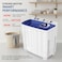 STAR TRACK SW-900B1-TK 9KG Semi-Automatic Washing Machine, Large Capacity Twin Tub Top Loader with 6.5KG Spinner, Rust-Proof PP Body, Transparent Lids &amp; Easy 4-Knob Mechanical Control