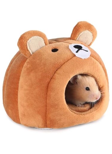 Khazna Guinea Cave Bed, Hamster Warm Bed House Resting Bed Rabbit Sleeping Nest House Cage Squirrel Sleeping Bed for Mini Small Animal Mice Sugar Glider