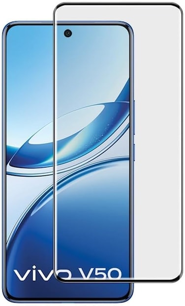Screen Protector Designed for Vivo V50 2025, Full Glue, Bubble Free, Anti-Scratch, Anti-Fingerprint, 9H Hardness 3D Curved Edge Tempered Glass Screen Protector for Vivo V50