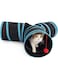 Mumoo Bear 3-Way Cat Tunnels for Indoor Cats - Rabbit Tunnels and Hideouts - Durable and Collapsible Cat Tubes and Tunnels for Active Play (Blue)