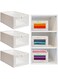 Clothes Storage Box &ndash; Foldable Wardrobe Organizer, Drawer Organizer, Made of Cotton. Ideal for Clothes &amp; Books Storage Washable Closet Storage Basket for Neat and Efficient Organization.3Pc