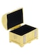 VELATEMOR Vintage Metal Jewelry Box, Cuboid Shape, Metal Material, Multifunction, Unique Style, Compact Size, Zinc Alloy, for Rings Earrings Necklace Keepsake