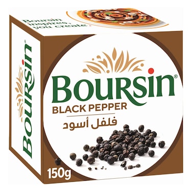 Boursin Soft Cheese with Black Pepper, 150g