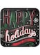 Creative Converting Chalk Messages Happy Holiday Dinner Plates 8-Pack- 9-Inch Length