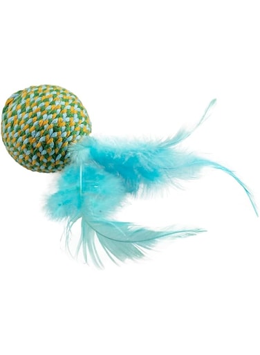 duvoplus Duvo+ Jolly Ball With Feathers Blue - 18x4,5x4,5cm