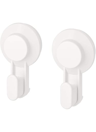 TML Tisken Storage Accessory Hook With Suction Cup, White