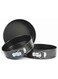 Spring Non Stick Round Cake Mould 3 Pcs Set, 2017-109, Black, Aluminum Material