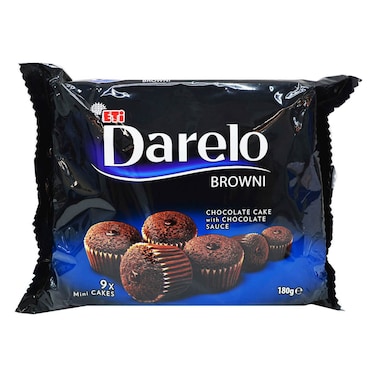 Eti Darelo Browni Chocolate Cake with Chocolate Sauce, 180g
