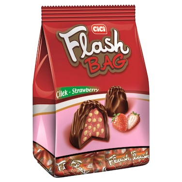 Cici Flash Strawberry Cream Chocolate Bag, 500g