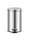 Bin With Stainless Steel Bar Pedal, Soft-Closing Mechanism For Home and Office Use, 7 Litre, Silver