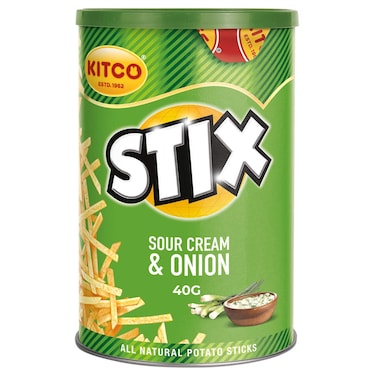 Kitco Stix Sour Cream and Onion Potato Sticks, 45g