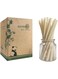 Biodegradable Extra Wide Bamboo Boba Straws - 12mm, Pack of 200 Bubble Tea Jumbo Straws Disposable Bamboo Fiber Smoothie Straw
