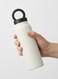 Water Bottle with Magnetic Phone Holder, Compatible with Magnetic Safety Phone Mount/Tripod for iPhone, 24H Cold/12H Hot, Stainless Steel 800ML Double Wall Bottle for Gym Sport (CREAM)