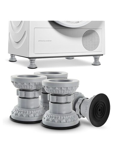 BAOLY Washing Machine Stand,4 Pcs Anti Vibration Pads,Noise Reducing Shock Absorbing Non-Slip Foot Pads,Dryer Pedestals,Anti Vibration Pads for Washing Machine