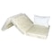 Foldable Mattress with Pillow, Cream and White, 180x90x10cm