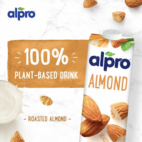 Alpro Roasted Almond Drink, 100% Plant-Based, Lactose &amp; Dairy Free  1L