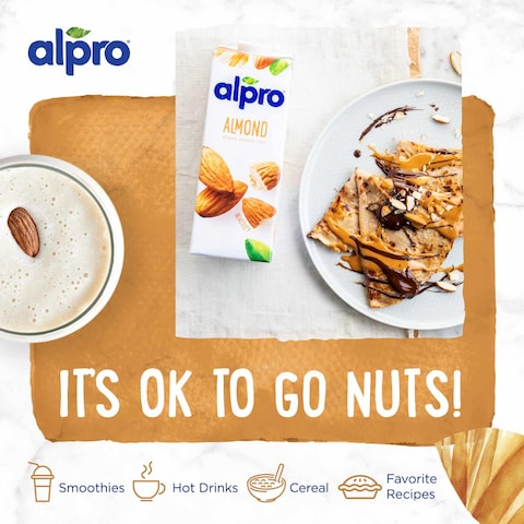 Alpro Roasted Almond Drink, 100% Plant-Based, Lactose &amp; Dairy Free  1L