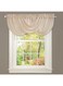 Lush Decor Lucia Elegant Waterfall Valance for Living Room Kitchen, and Bedroom, Soft Polyester Window Curtain, Single -Ivory (42"W x 18"L)