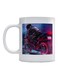 Biker Printed Mug White/Blue/Black