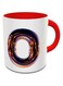 Impress Ceramic Coffee Mug with Night Chrome Letter O (White/Red)