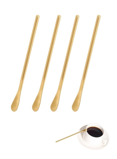 Coffee Barista Spoon, Coffee Stirrers, Demitasse Espresso Spoons, Gold Stainless Steel, Coffee Stir Sticks, 5.9-Inch Tea Spoon (15cm, Gold)